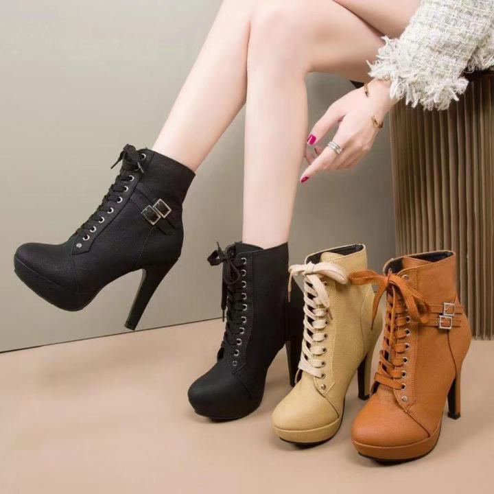 Fashion High Heel Booties High Heels Im Winter Women Ankle Boots