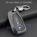 Carbon Fiber Car Key Protect For Cruze Malibu Camaro Bolt Traverse Keychain Cover. 