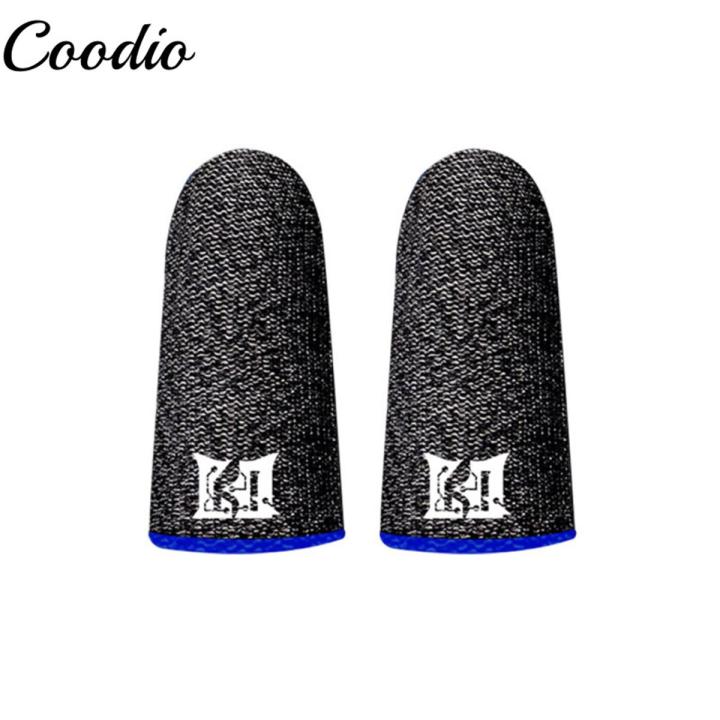 Coodio 2 Pcs Finger Sleeve Non-slip Breathable Game Controller Thumb Sleeves Sensitive Touch-screen Gaming Gloves