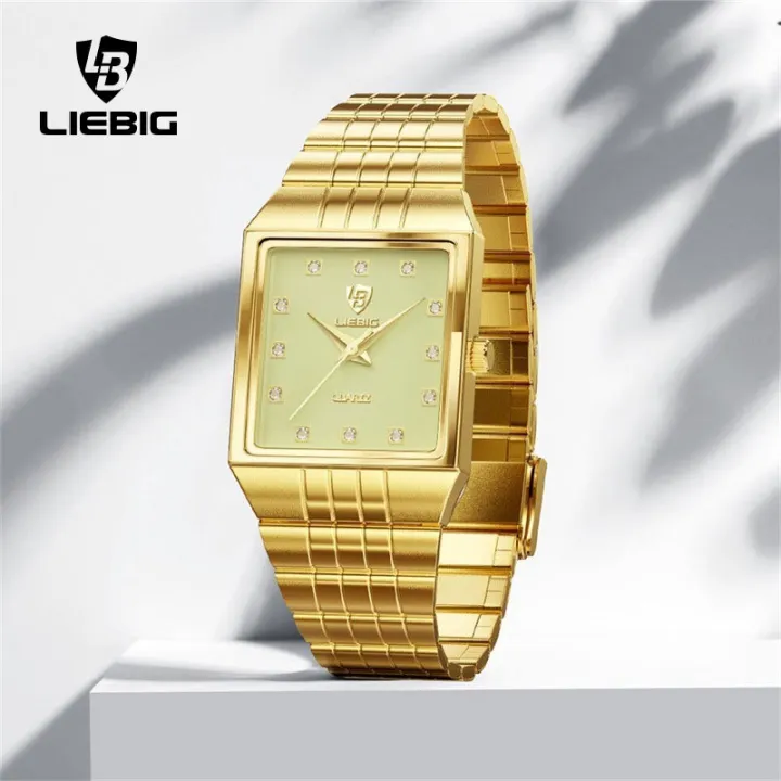 Laibinji%20Cross%20border%20Exclusive%20Classic%20Diamond%20Set%20Women's%20Small%20Square%20Watch%20Gold%20Men's%20and%20Women's%20Watch%20Couple%20Watch%20Quartz%20Watch%20-%20Image%202