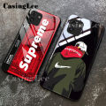 Casinglee for Samsung Galaxy A03 Case Tempered Glass Protector Mirror Couple Back Cover SUP Supreme Design Samsung A03 case cover For girls and Boys.