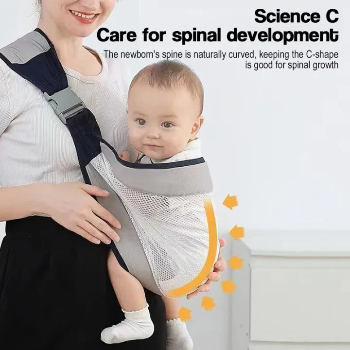 Baby%20Carrier%20Wrap%20One%20Shoulder%20For%200-36%20Months%20Mesh%20Breathable%20Ergonomic%20Easy%20to%20Carrier%20Infant%20Sling%20%E5%A9%B4%E5%84%BF%E8%83%8C%E5%B8%A6%20-%20Image%203