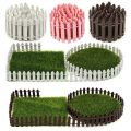 5x100cm Mini Wooden Fence Miniature DIY Fairy Garden Accessories Wood Barrier Dollhouse Showcase Craft Home Terrarium Decoration. 