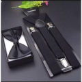 Black Suspender And Bow Tie.