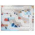 【Hey my home】Play Mat City Road Buildings Parking Map Game Scene Toys.