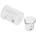 2pcs 100ml&500ml Lab Beaker Stability Glass Low Form Scaled Measuring Cup Borosilicate Beaker Chemical Laboratory Equipment. 