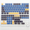 KBDiy GMK Blue Samurai Keycaps Korean PBT Custom KOA Profilefor Mechanical Keyboard Gaming Cute 130 Keys/Set for MX Switches DIY. 