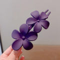 Korean Style Fashion Flower Hair Clip Non-Slip Matte Hair Claw Ponytail Holder Duckbill Clips For Women Girls Hair Accessories Yao Store.