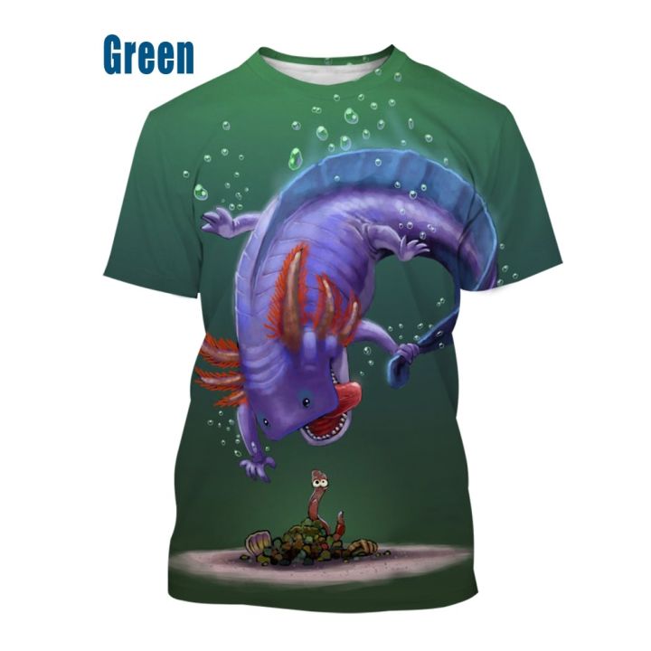 Axolotl%203D%20Print%20T-shirt%20Newest%20Animal%20Fashion%20Unisex%20Personality%20Creative%20Short%20Sleeve%20-%20Image%208