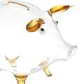 Transparent Pig Piggy Bank Novelty Tabletop Glass Pig Piggy Bank. 