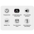GC Digital Alarm Clock For Bedrooms, 6.5 Inch LED Display Desk Alarm With 3 Levels Brightness Adjustable, Table Clock With Temperature C°/F° Display For Living Room. 
