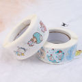 500PCS Sanrio Sweating Sticker Round Seal Sticker Self-adhesive Label Children's Cartoon Roll Roll Sticker.