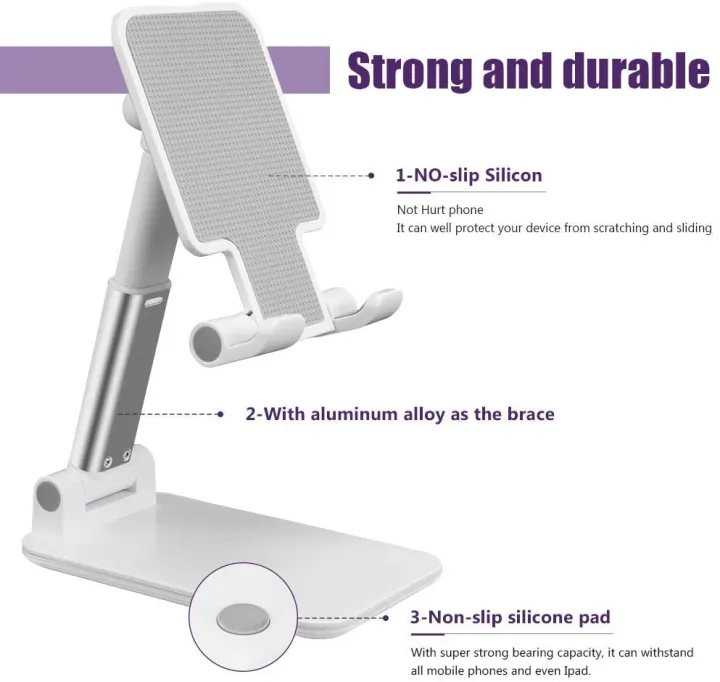 Foldable%20Desktop%20Phone%20Stand%20Holder%20%E2%80%93%20Adjustable%20Portable%20Mobile%20Stand%20for%20Desk,%20Table%20&%20Video%20Viewing%20-%20Image%203
