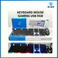 G21B Keyboard Wired USB Gaming Mouse Flexible Polychromatic LED Lights Computer Mechanical Feel Backlit. 