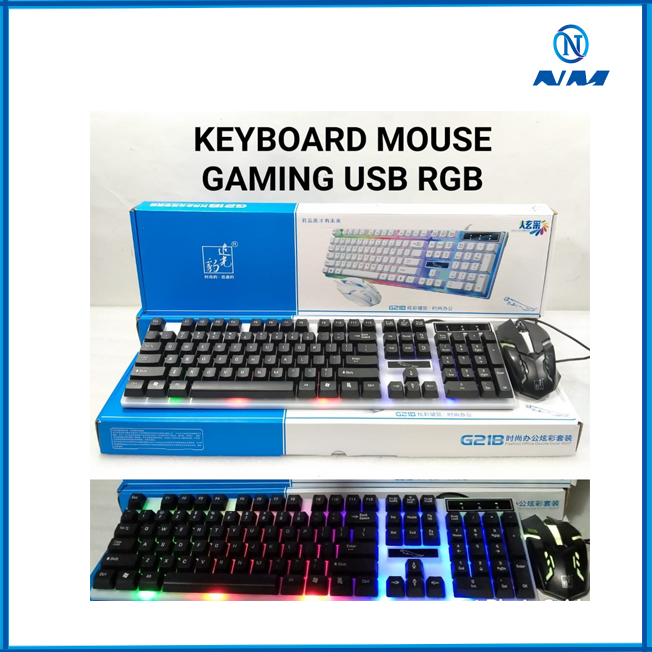 G21B%20Keyboard%20Wired%20USB%20Gaming%20Mouse%20Flexible%20Polychromatic%20LED%20Lights%20Computer%20Mechanical%20Feel%20Backlit%20-%20Image%202