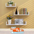 AndorMahal Floating Wallshelves (Set of 3)-Made of Melamine Laminated Board(Standard Size).