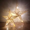 30/45/60cm Eid Mubarak Hollow Out Star Hanging Pendant Christmas Ramadan Decoration Home Party Islam Muslim Paper Stars Lantern.