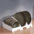 Compact Dish Rack Easy-To-Clean Plastic Lightweight Plate Organizer Bowl Stand for Home Kitchen Restaurant Use Organizing.