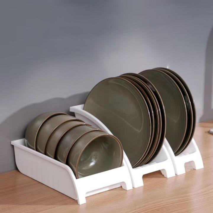 Compact Dish Rack Easy-To-Clean Plastic Lightweight Plate Organizer Bowl Stand for Home Kitchen Restaurant Use Organizing