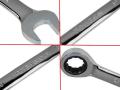 TOLSEN 19mm Ratchet Gear Spanner Fixed Head Combination Wrench Cr-V Model: 15215. 