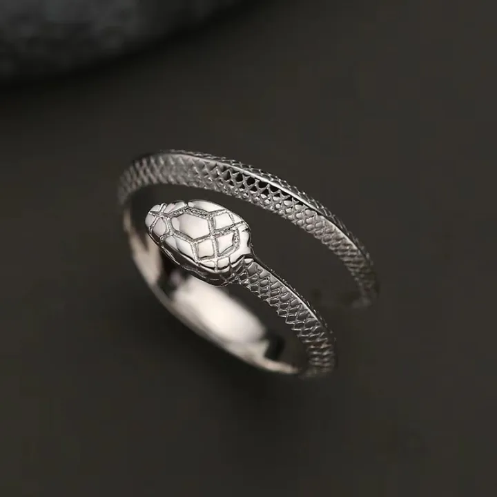Exquisite%20and%20fashionable%20ins%20style%20Korean%20version%20of%20Chi%20Lian%20men's%20silver%20python%20open%20ring%20simple%20live%20broadcast%20bracelet%20-%20Image%202