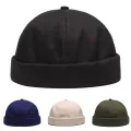 Beanie Cap Brimless Adjustable Pure Color Sailor Cap. 
