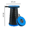 Stylish Addition - Outdoor Retractable Stool Portable Folding Camping Chair Adjustable Height Plastic Fishing Chair - Sustainable Choice. 