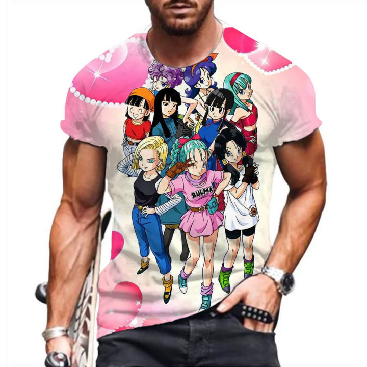 Y2K men's T-shirt high quality Dragon Ball clothing Vegeta Tops Hip Hop Goku Harajuku style super Saiya shirts 110-6xl 2024