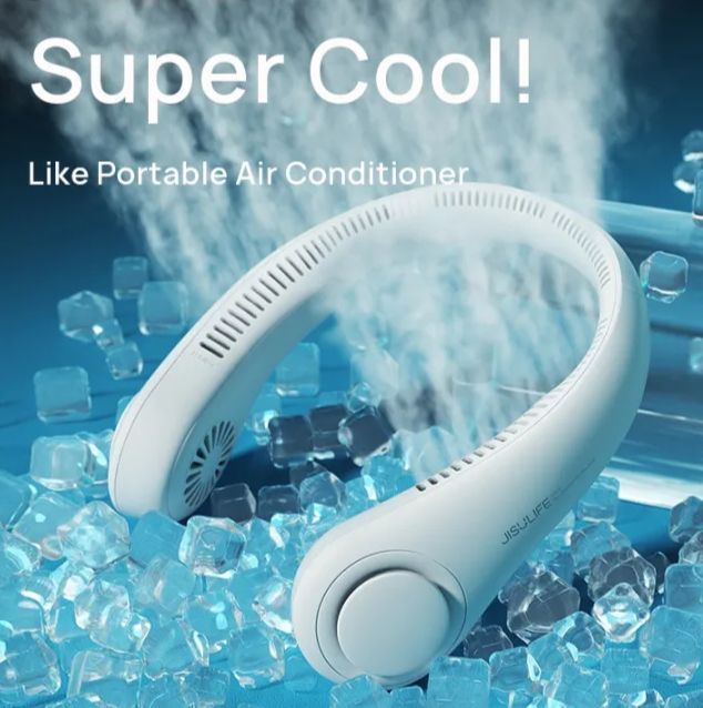 Portable Neck band USB Cooling Fan- Color Random