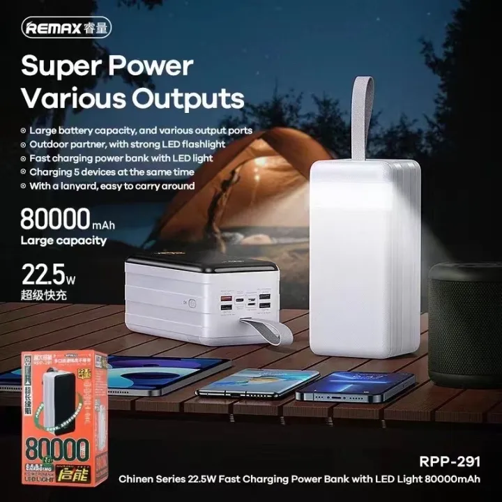 Remax%20RPP-291%2080000mAh%20Big%20Capacity%20PD%20&%20QC%20Super%20Fast%20Charging%20Supported%20Camping%20Power%20Bank%20-%20White%20-%20Image%205