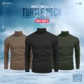 Turtle Neck Premium Rib Fabrics Sweater For Men I MF-627 | 3 Pcs Combo Offer I Save 1050tk.