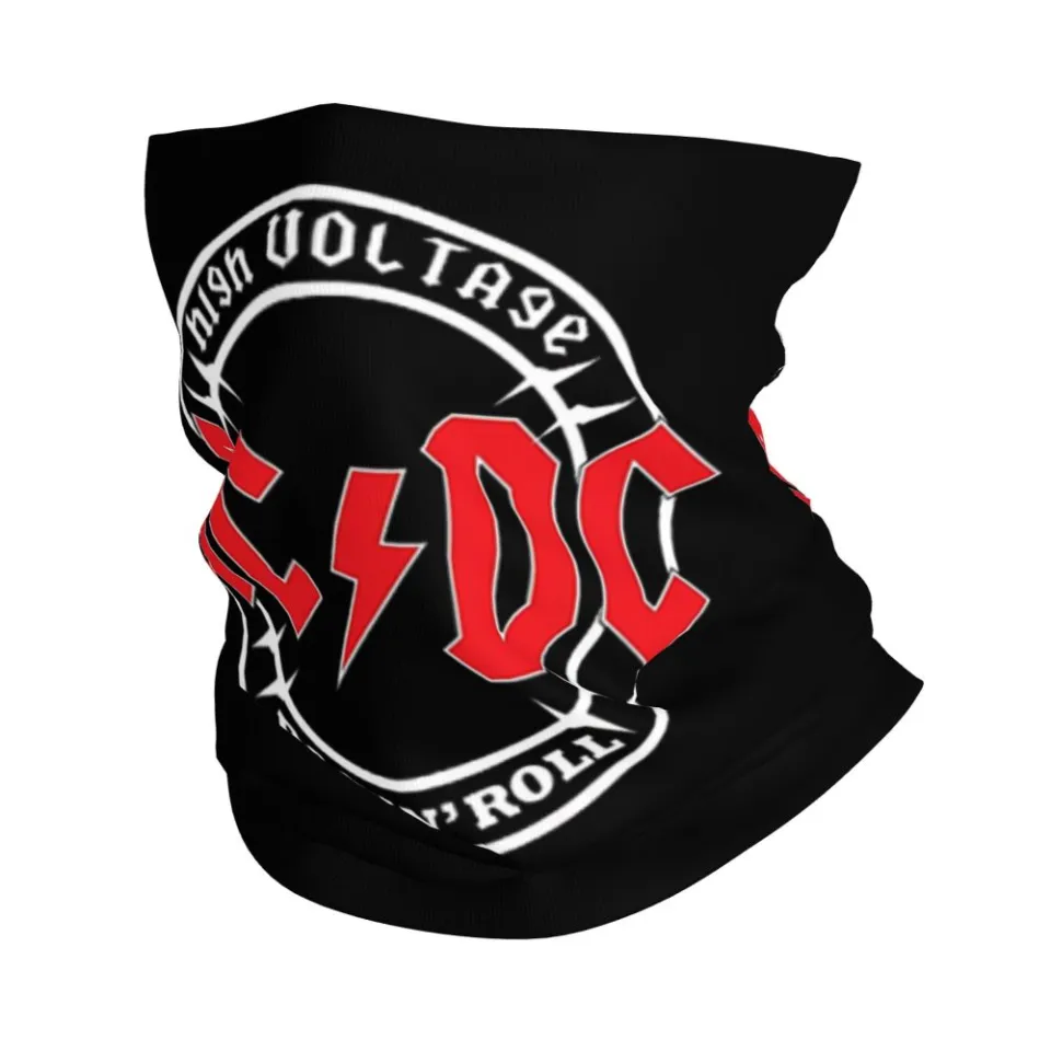 Vintage Rock AC DC Bandana Neck Gaiter for Ski Running Men Women