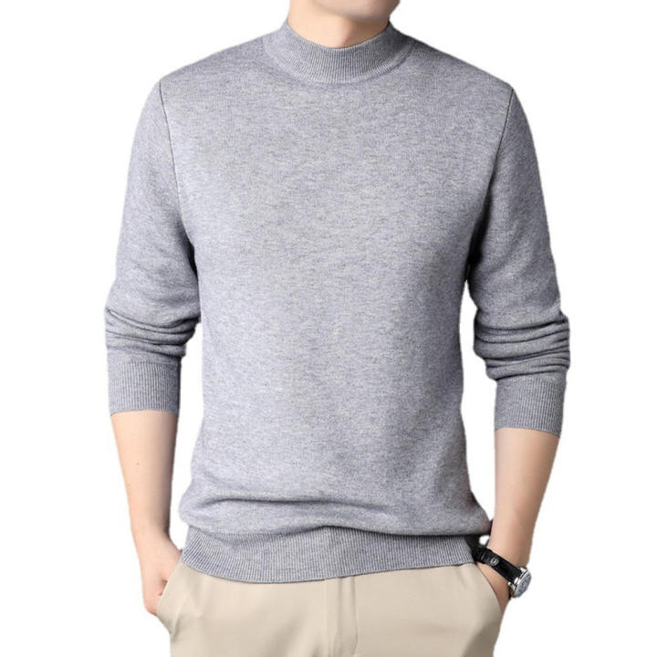 Cashmere%20Men's%20Cashmere%20Sweater%20Daily%20Wear%20Solid%20Color%20Base%20Shirt%20Half%20Turtleneck%20for%20Autumn/Winter%20Fashion%20Dressy%20Gift%20Special%20Occasions%20Men%20-%20Image%207