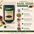 EDNFY Premium Basil Seeds (Tokma Dana) | 100% Natural Sabja Seeds | High Fiber Healthy Superfood.