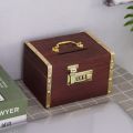 New Vintage Style Treasure Storage Box with Combination Lock Safe Box Piggy Bank Organizer Money Jar Wooden Treasure Chest Box. 