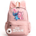 Cute Disney Lilo Stitch Backpack for Girl Boy Student Teenager Rucksack Women Casual School Bags Travel Rabbit Ears Mochila. 
