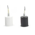 Individual 2Pcs E27 Ceramic Screw Base Round Led Light Bulb Lamp Socket Holder Adapter Metal Lamp Holder with Wire - White & Black. 