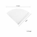 100 PCS V-shaped Wood Pulp Drip Paper V60-01 Cone White Coffee Filter Coffee Strainer Bag Espresso Tea Infuser Accessories.
