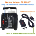 2 PCS 90-240VAC 2 In 1 Wireless Remote Control 3 Pins XLR For Smoke Machine DJ Stage Lighting Effect Atmosphere. 