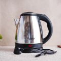 Prestige 2L Stainless Steel Electric Kettle with Overheat Protection and Fast Boiling - Silver and Black.