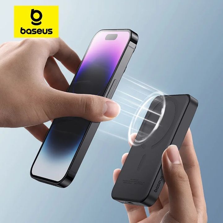Baseus%20Magsafe%2010000mAh%20Magnetic%20Wireless%20Fast%20Charge%20Power%20Bank%20for%20iPhone%2015/14/13/12%20Series,%20Black%20-%20Image%206