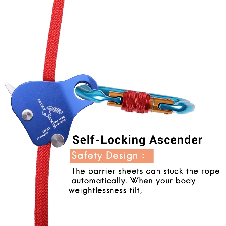CE Certified Climbing Tool TIKATARER Climbing Rope Ascender - Aluminum ...