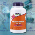 NOW Niacinamide - 500 mg 100 Veg Capsules. 