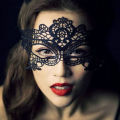Black Women Hollow Lace Masquerade Face Mask Princess Party Cosplay Prom Props Costume Nightclub Queen Half Face Eye Mask.