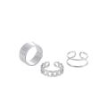 Simple 3Pcs/Set Open Rings Chain Twist Joint Rng Combination Adjust Girls. 