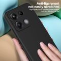 Xiaomi Redmi Note 13 5G Silicone Matte Flexible Soft Phone Case - Black - Phone Back Cover.