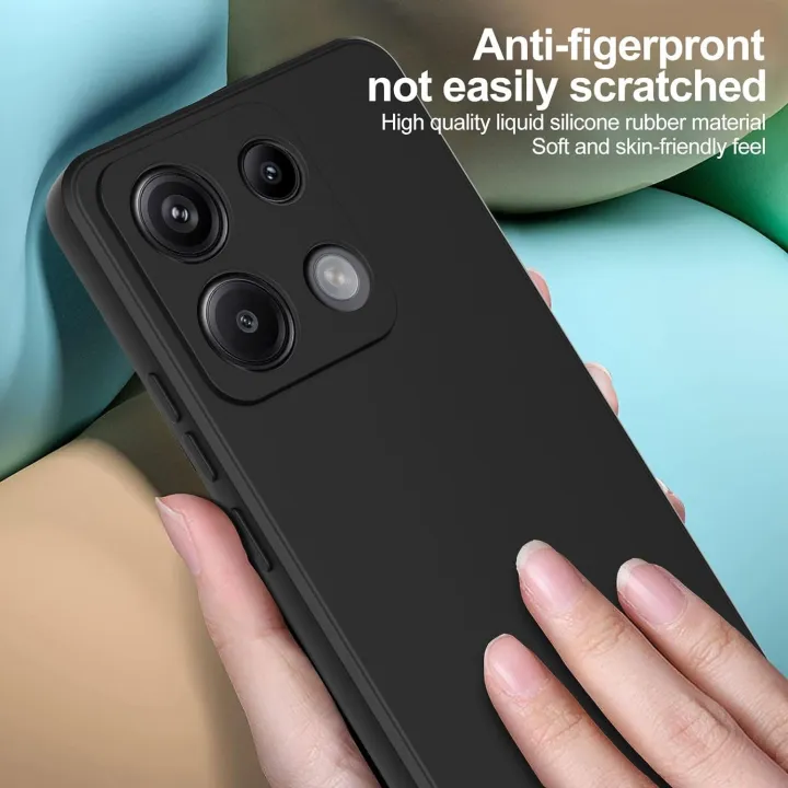 Xiaomi%20Redmi%20Note%2013%205G%20Silicone%20Matte%20Flexible%20Soft%20Phone%20Case%20-%20Black%20-%20Phone%20Back%20Cover%20-%20Image%203