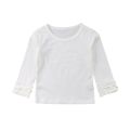 1-5Years Kids Baby Girl Ruffle Long Sleeve T-shirt Tops Solid Cotton Casual Children Basic T Shirts Girls Clothes Summer Autumn. 