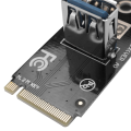 2X M.2 to PCI-E X16 Slot Adapter Card NGFF Pcie Riser Card NVME VGA Extension Cable for Miner Mining. 