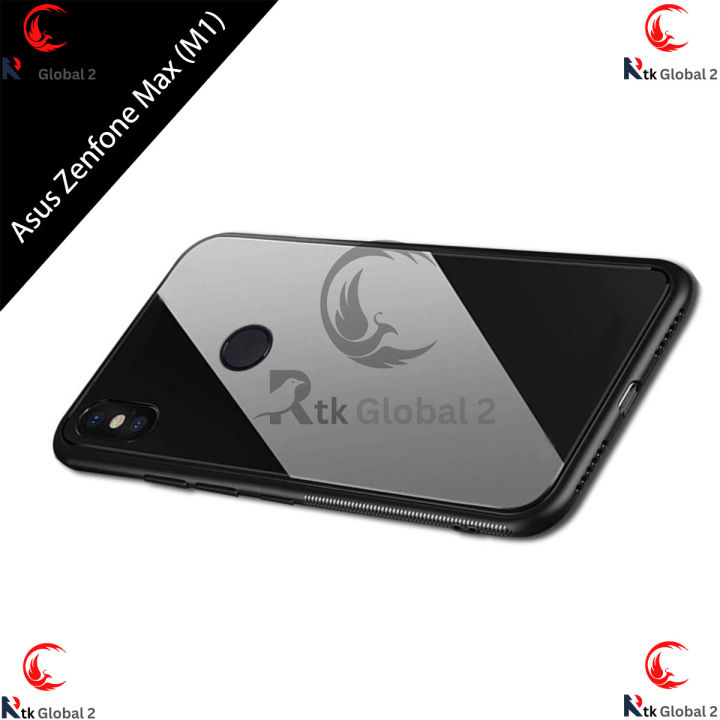 Glass%20Cover%20For%20Asus%20Zenfone%20Max%20%20(M1)%20Glass%20Silicone%20Frame%20Hard%20Glass%20Case%20Back%20Cover%20-%20Black%20-%20Image%204